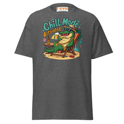 Chill Mode Activated T-Shirt - Dark Heather - T-Shirts Online