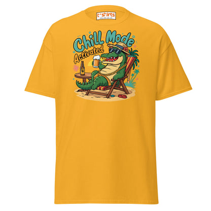 Chill Mode Activated T-Shirt - Gold - T-Shirts Online