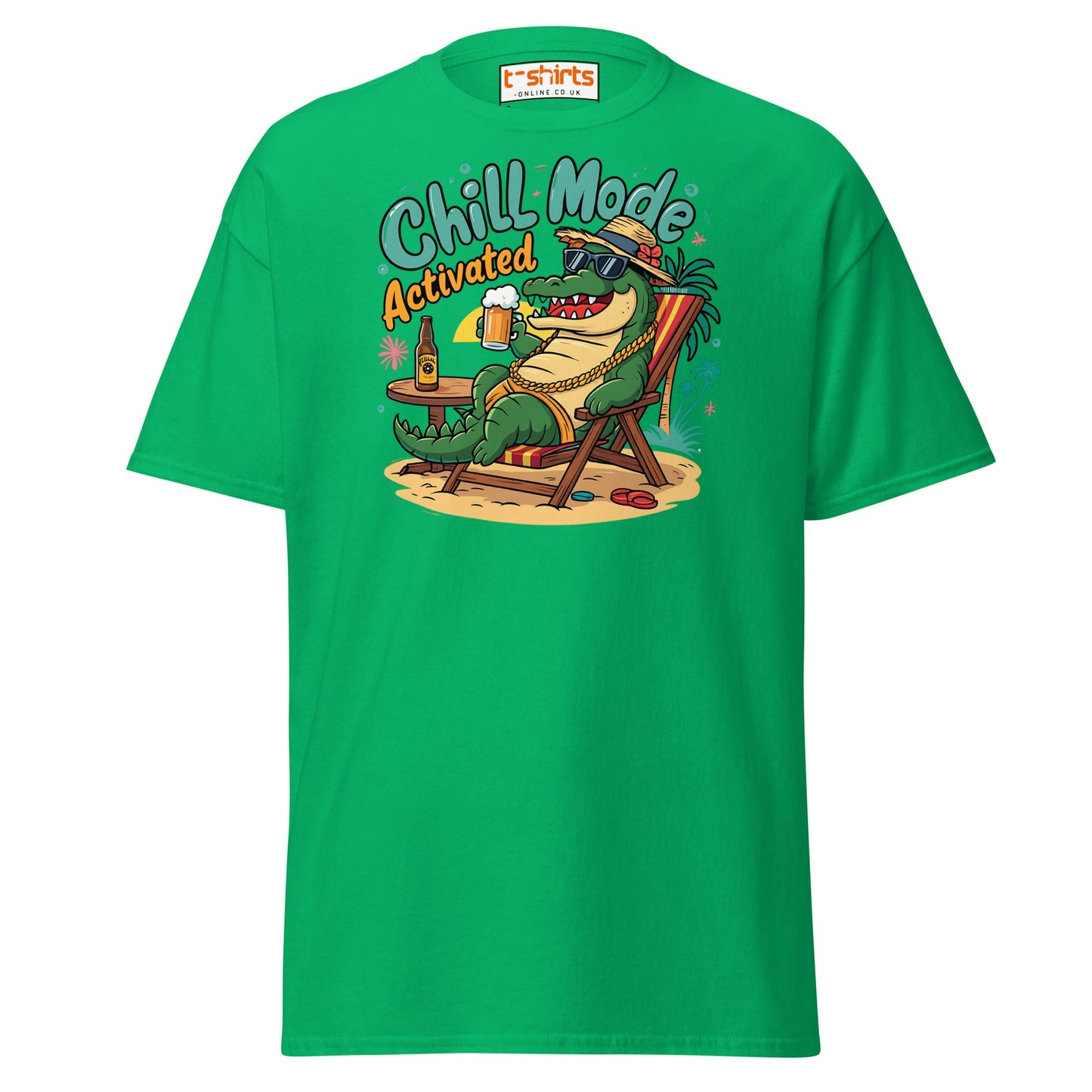 Chill Mode Activated T-Shirt - Irish Green - T-Shirts Online
