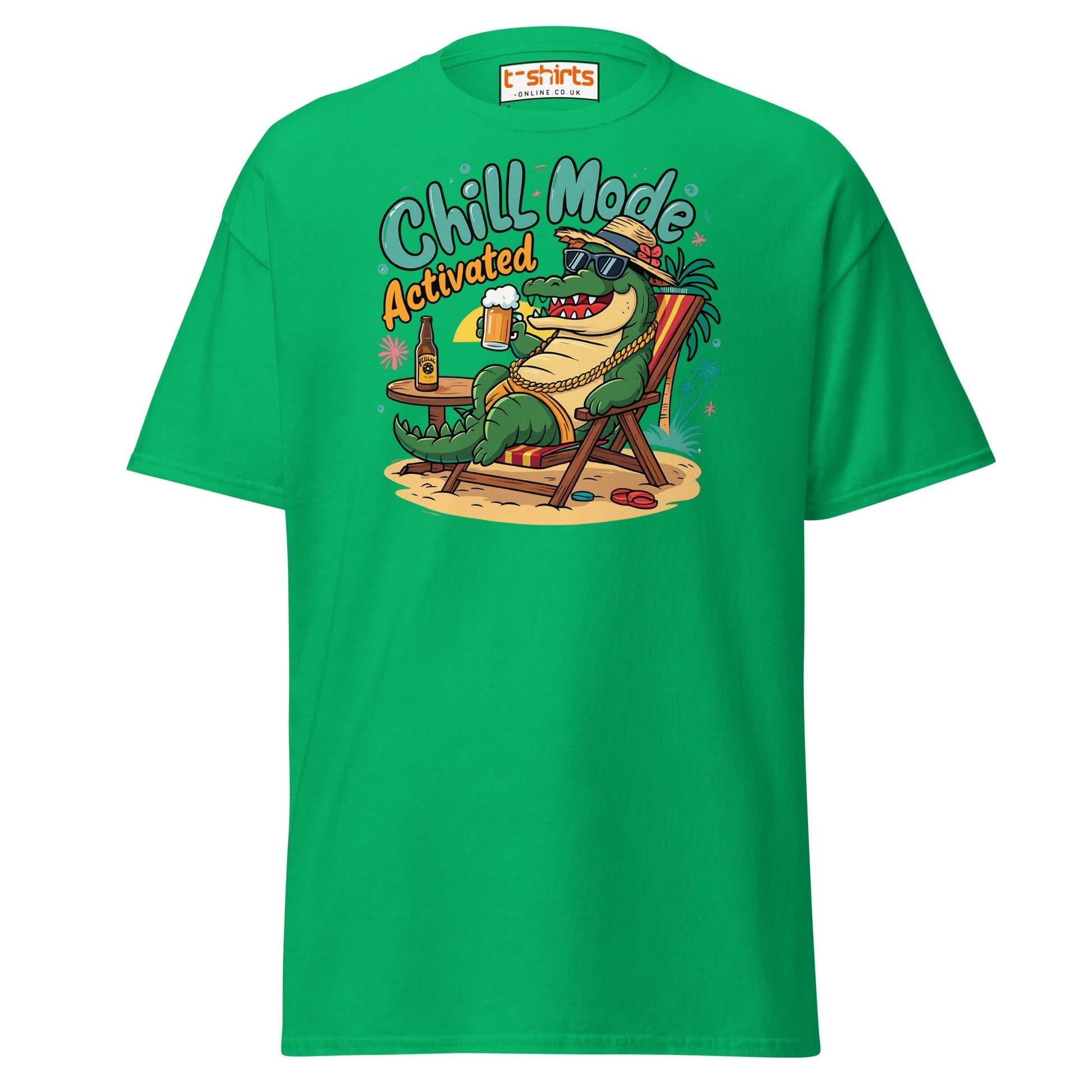 Chill Mode Activated T-Shirt - Irish Green - T-Shirts Online