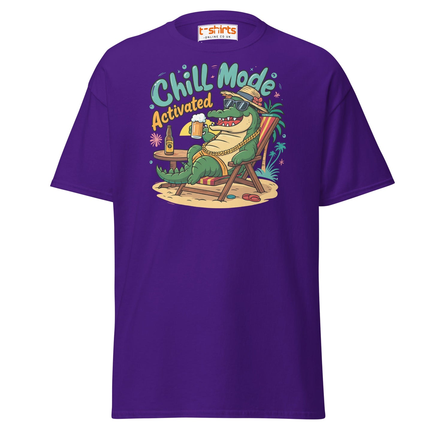 Chill Mode Activated T-Shirt - Purple - T-Shirts Online