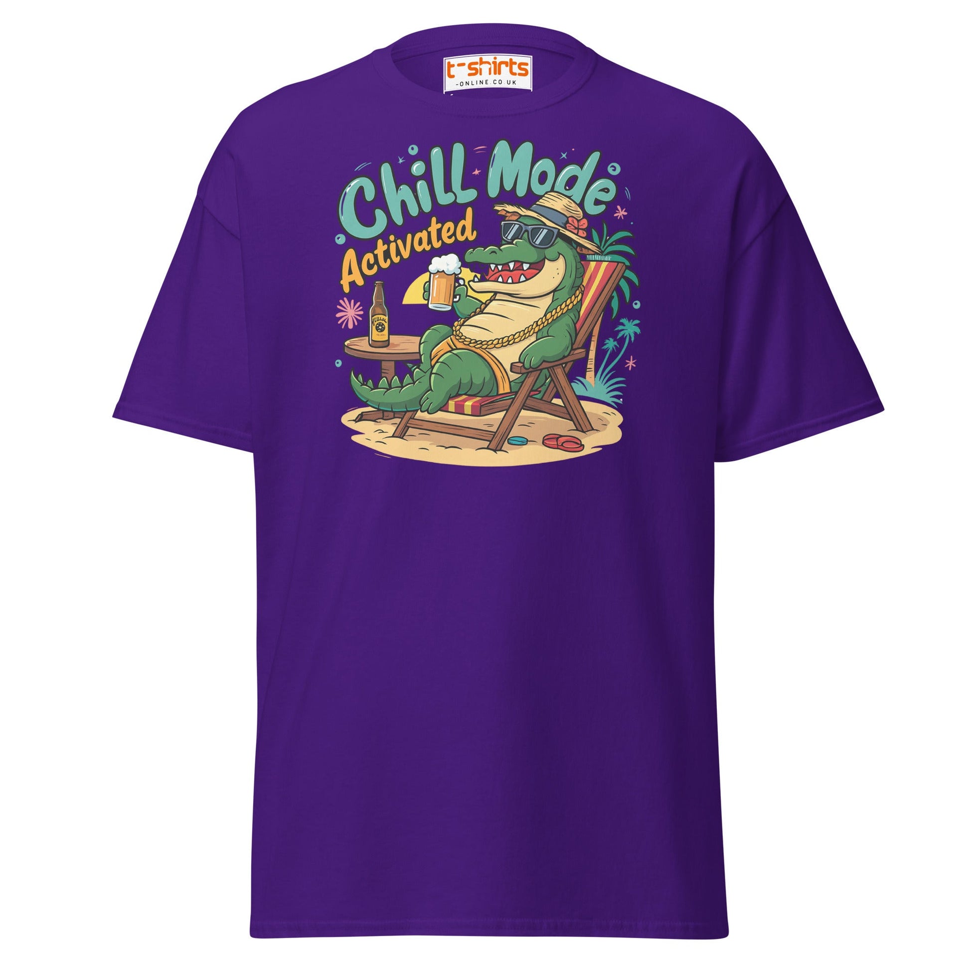 Chill Mode Activated T-Shirt - Purple - T-Shirts Online