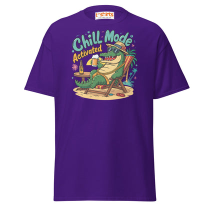 Chill Mode Activated T-Shirt - Purple - T-Shirts Online