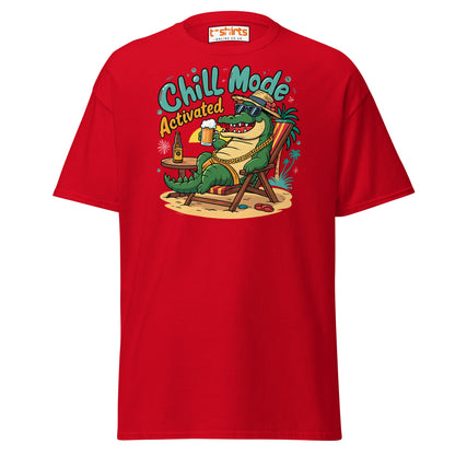 Chill Mode Activated T-Shirt - Red - T-Shirts Online