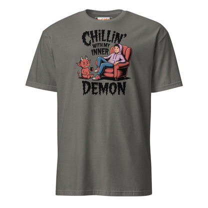 Chillin' with my Inner Demon T-Shirt - Charcoal - T-Shirts Online