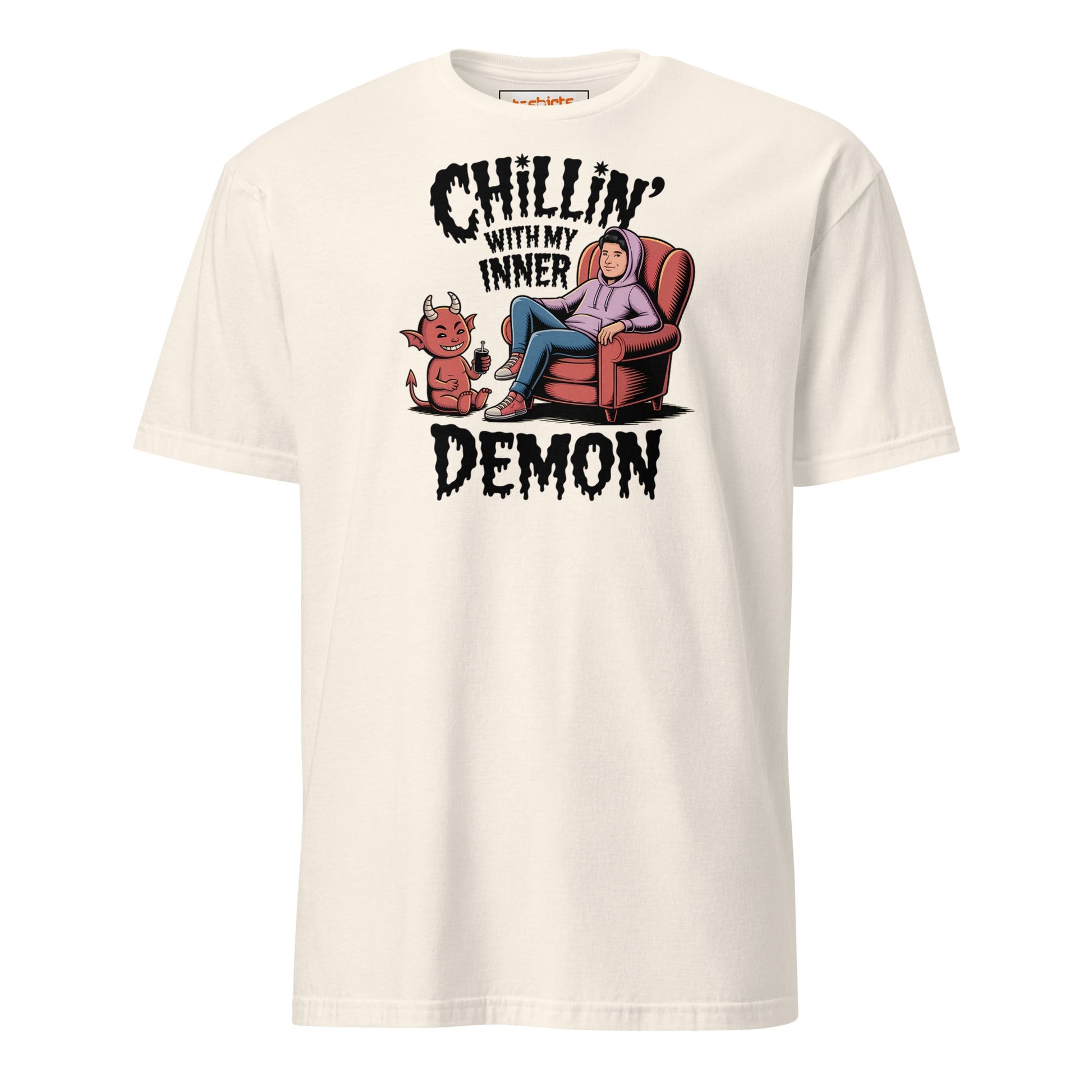 Chillin' with my Inner Demon T-Shirt - Natural - T-Shirts Online