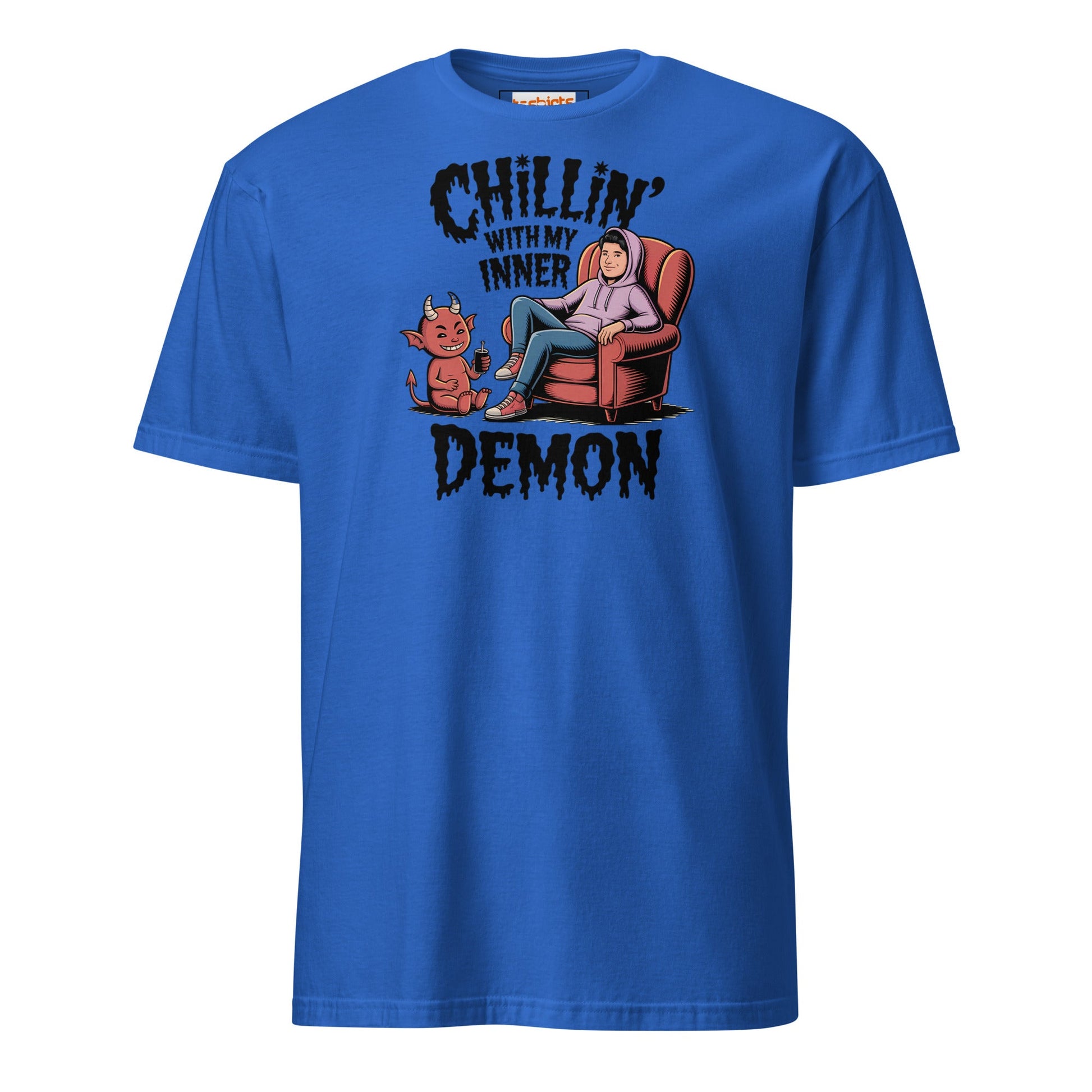 Chillin' with my Inner Demon T-Shirt - Royal - T-Shirts Online