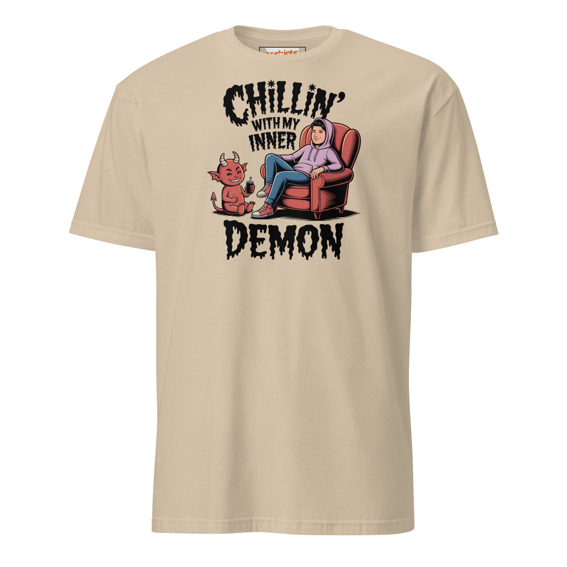 Chillin' with my Inner Demon T-Shirt - Sand - T-Shirts Online