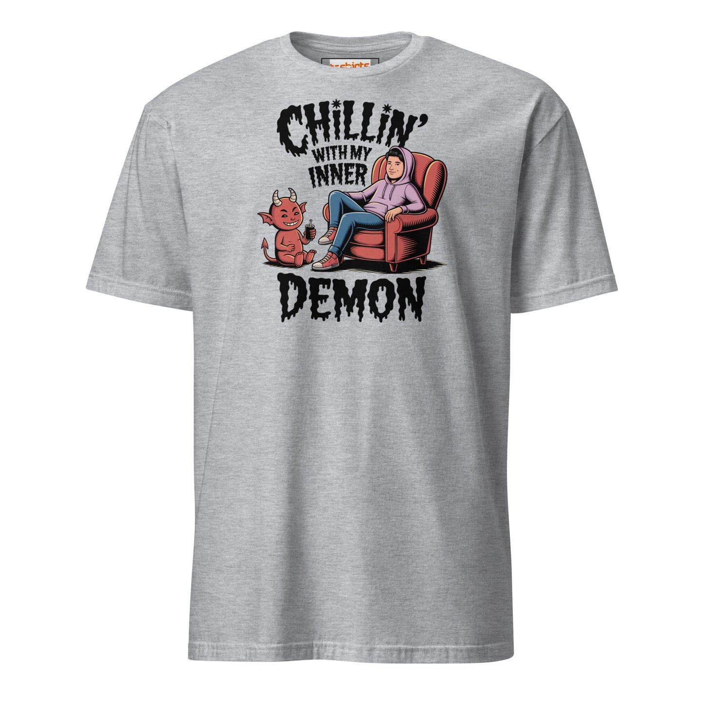 Chillin' with my Inner Demon T-Shirt - Sport Grey - T-Shirts Online