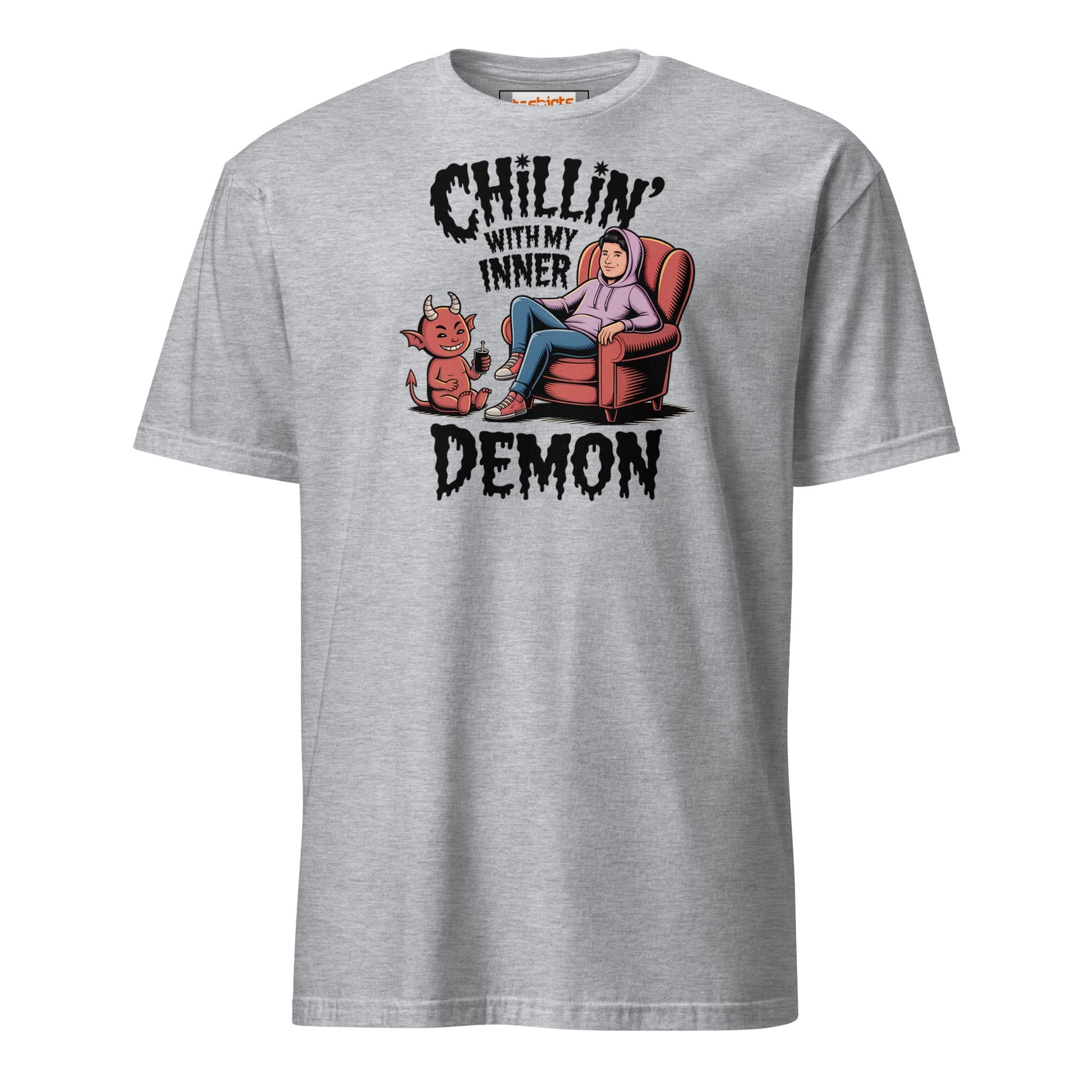 Chillin' with my Inner Demon T-Shirt - Sport Grey - T-Shirts Online