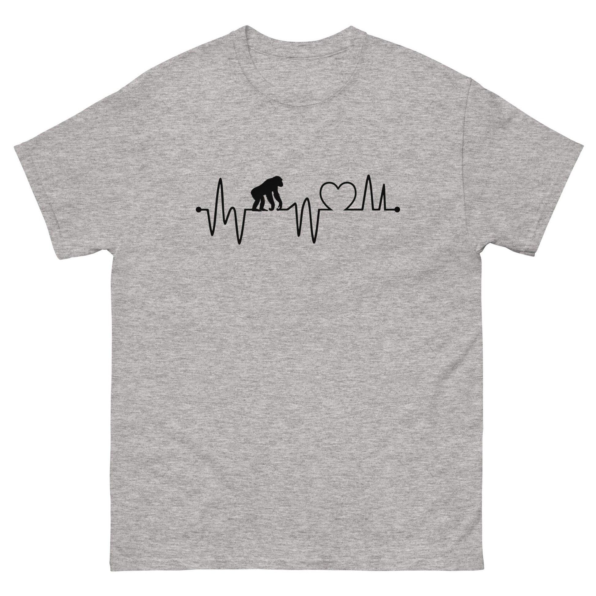 Chimp Heartbeat | Men's T-Shirt - Sport Grey - T-Shirts Online