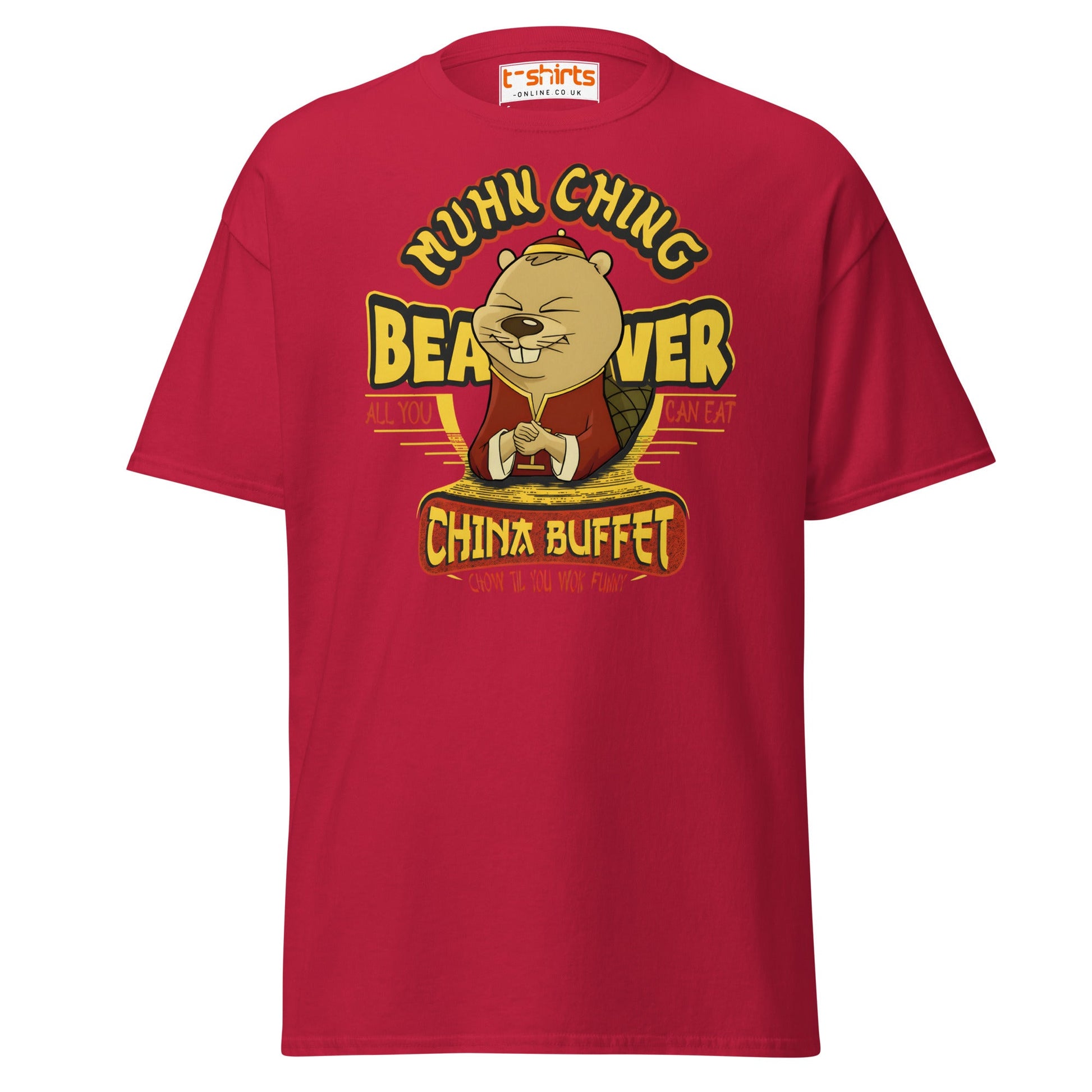Chow Til You Wok Funny T-Shirt | Buffet Joke Tee - Cardinal - T-Shirts Online