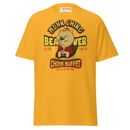 Chow Til You Wok Funny T-Shirt | Buffet Joke Tee - Gold - T-Shirts Online