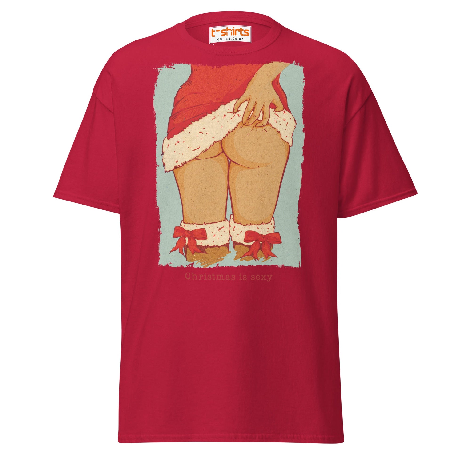 Christmas is Sexy T-Shirt | Cheeky Holiday Adult Tee - Cardinal - T-Shirts Online