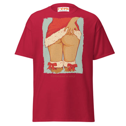 Christmas is Sexy T-Shirt | Cheeky Holiday Adult Tee - Cardinal - T-Shirts Online