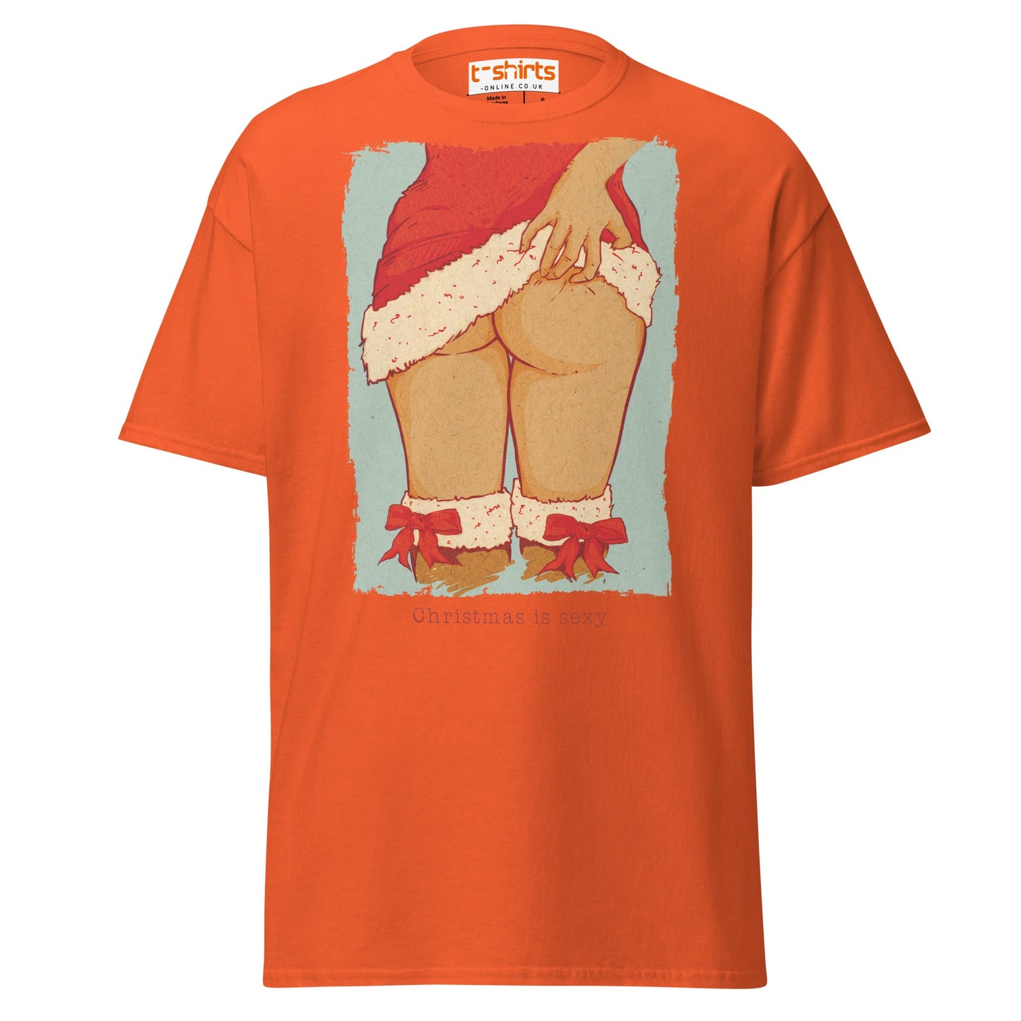 Christmas is Sexy T-Shirt | Cheeky Holiday Adult Tee - Orange - T-Shirts Online