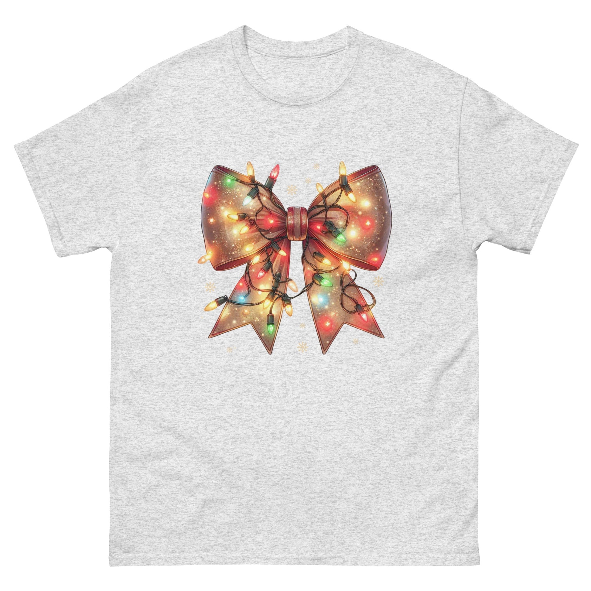 Christmas Light Coquette | Christmas T-Shirt - Ash - T-Shirts Online