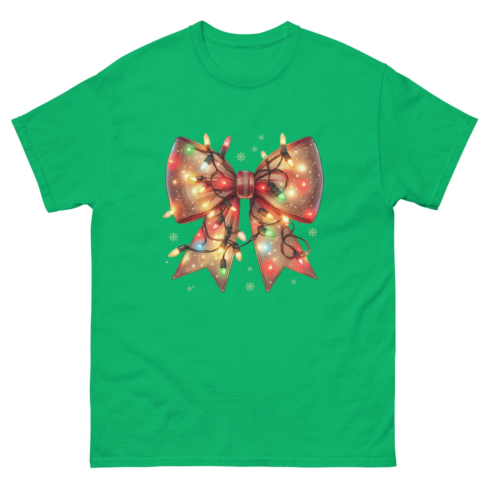 Christmas Light Coquette | Christmas T-Shirt - Irish Green - T-Shirts Online