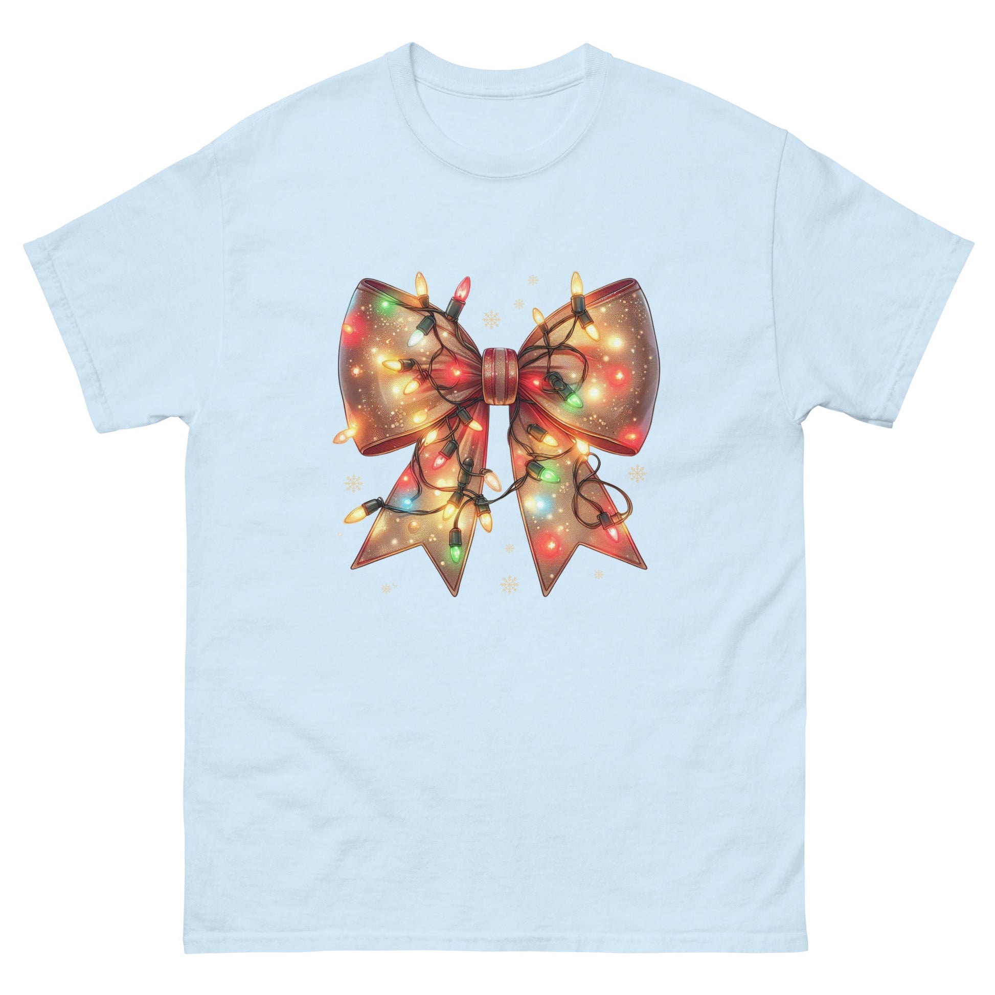 Christmas Light Coquette | Christmas T-Shirt - Light Blue - T-Shirts Online
