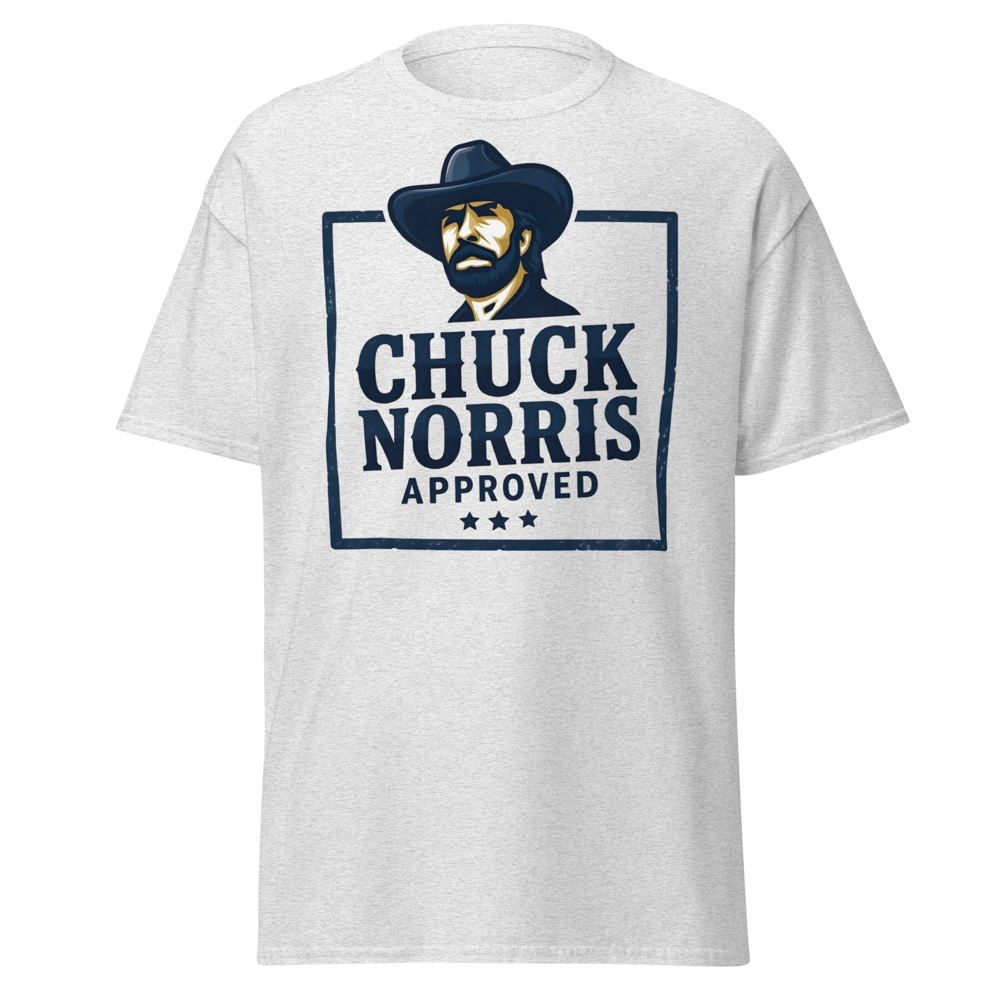 Chuck Norris Approved T-Shirt - Legend Graphic Tee - Ash - T-Shirts Online