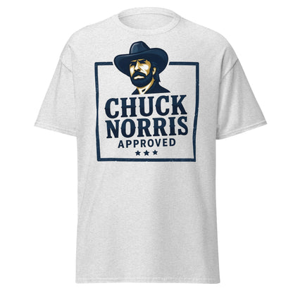 Chuck Norris Approved T-Shirt - Legend Graphic Tee - Ash - T-Shirts Online