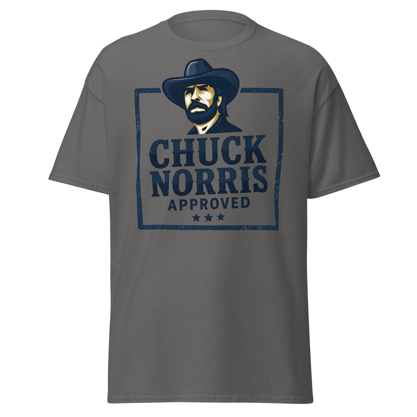 Chuck Norris Approved T-Shirt - Legend Graphic Tee - Charcoal - T-Shirts Online