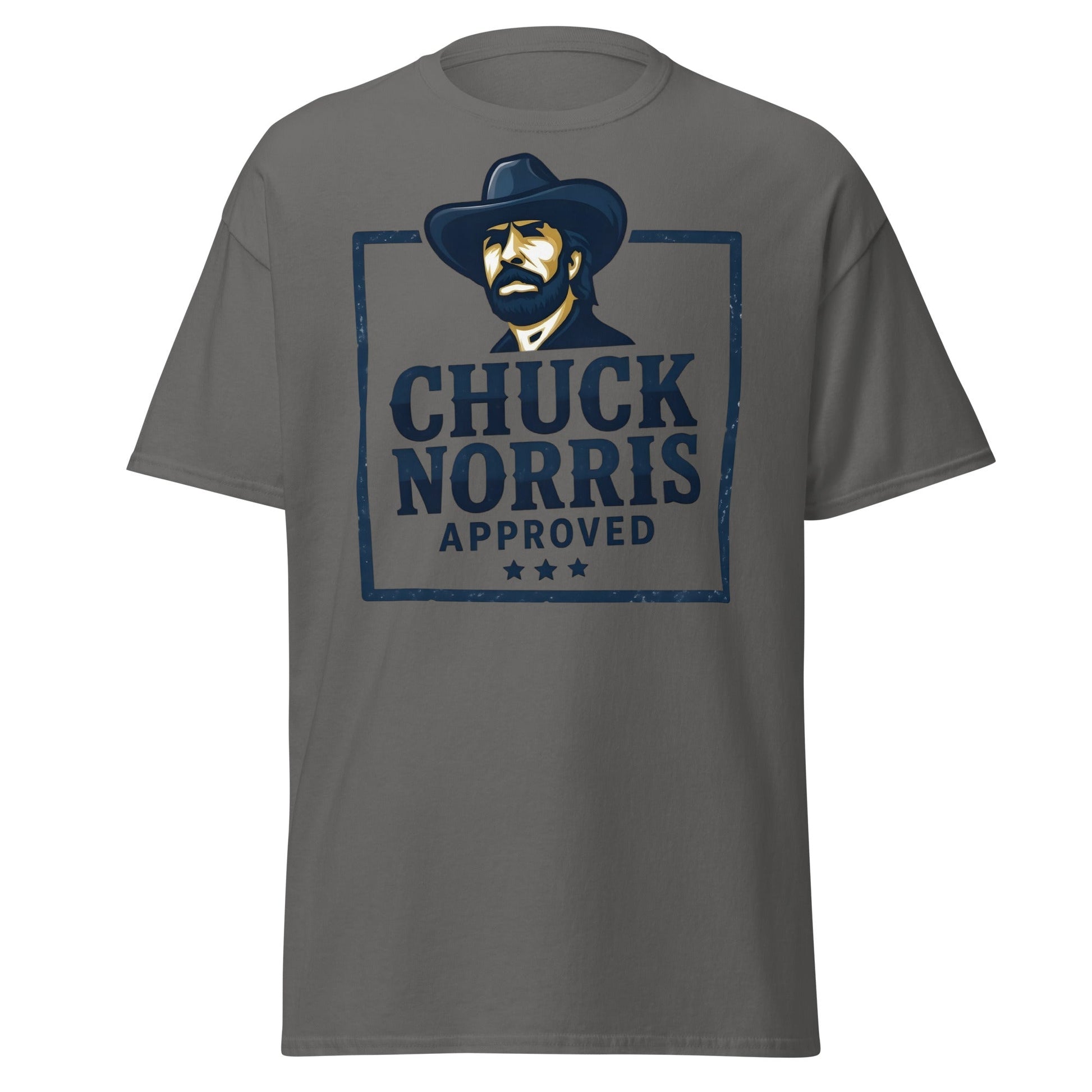 Chuck Norris Approved T-Shirt - Legend Graphic Tee - Charcoal - T-Shirts Online