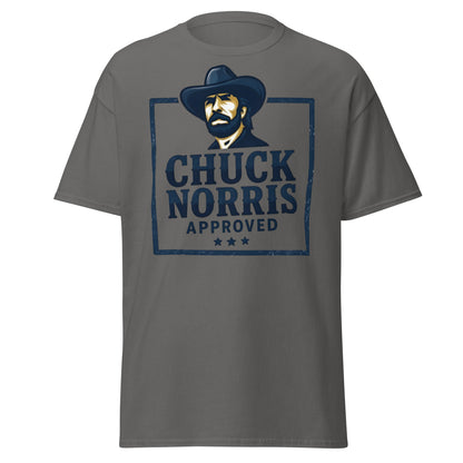 Chuck Norris Approved T-Shirt - Legend Graphic Tee - Charcoal - T-Shirts Online