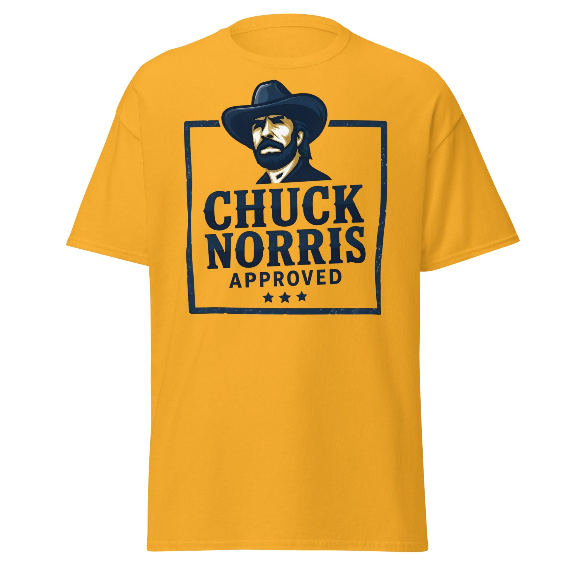 Chuck Norris Approved T-Shirt - Legend Graphic Tee - Gold - T-Shirts Online