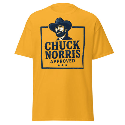 Chuck Norris Approved T-Shirt - Legend Graphic Tee - Gold - T-Shirts Online
