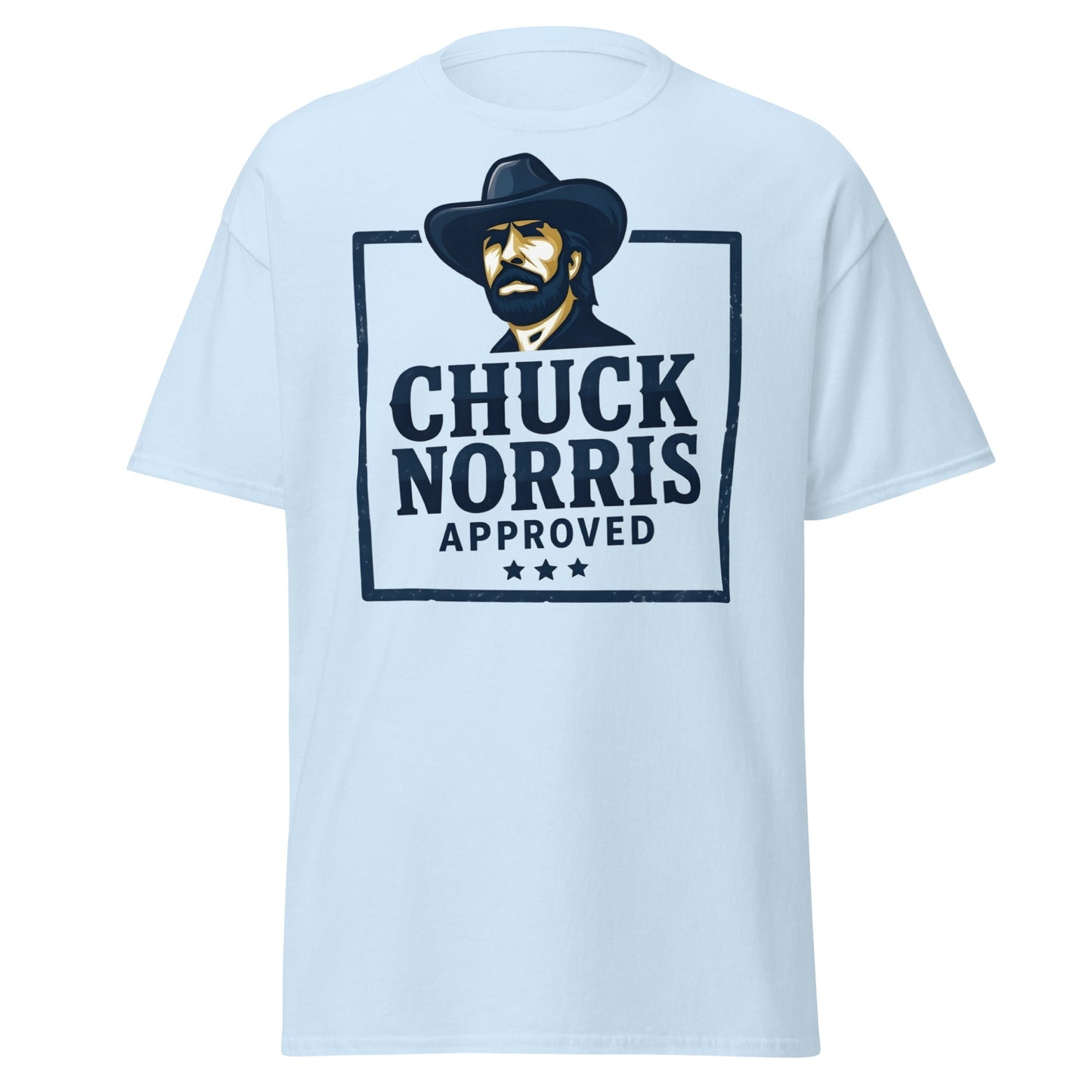 Chuck Norris Approved T-Shirt - Legend Graphic Tee - Light Blue - T-Shirts Online
