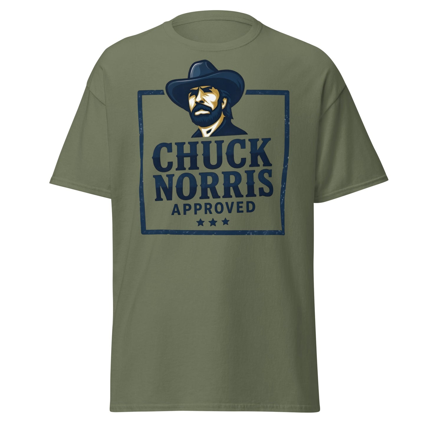 Chuck Norris Approved T-Shirt - Legend Graphic Tee - Military Green - T-Shirts Online