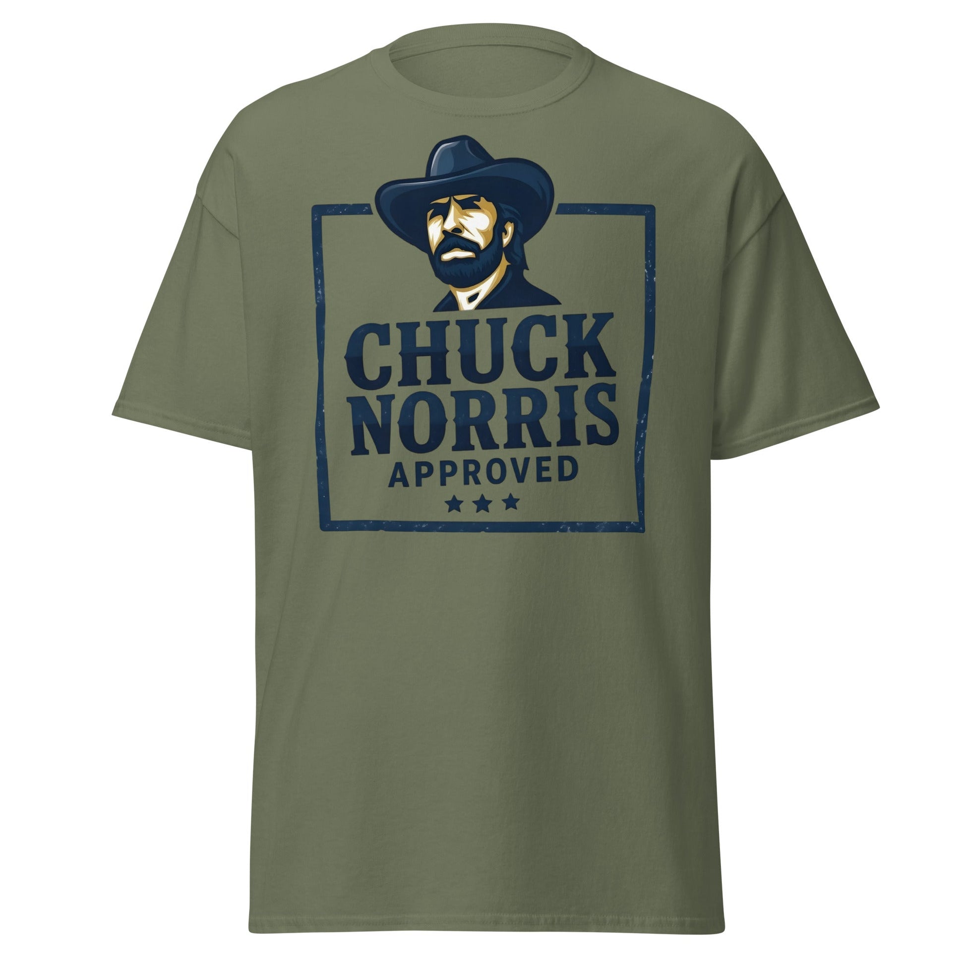Chuck Norris Approved T-Shirt - Legend Graphic Tee - Military Green - T-Shirts Online