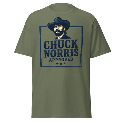 Chuck Norris Approved T-Shirt - Legend Graphic Tee - Military Green - T-Shirts Online