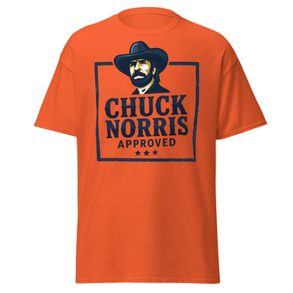 Chuck Norris Approved T-Shirt - Legend Graphic Tee - Orange - T-Shirts Online