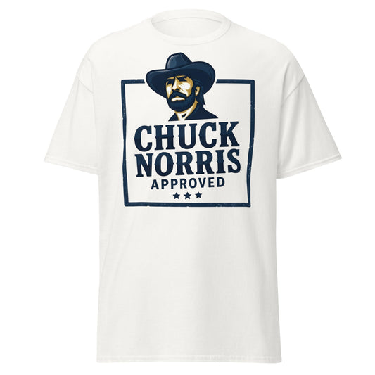Chuck Norris Approved T-Shirt - Legend Graphic Tee - White - T-Shirts Online