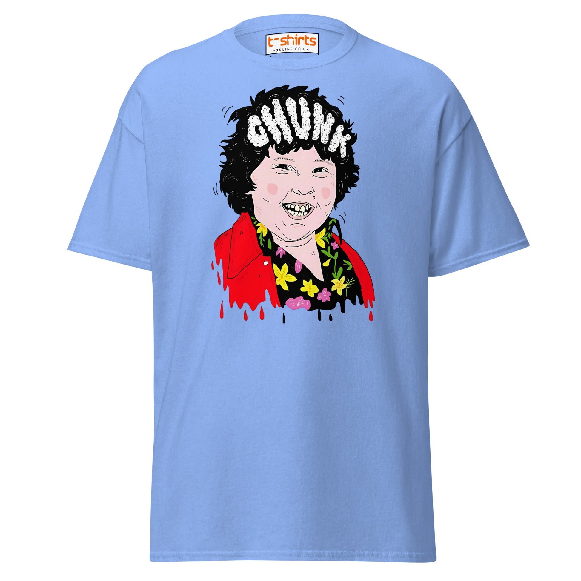 Chunk Cartoon T-Shirt | Funny Retro Movie Parody Tee - Carolina Blue - T-Shirts Online