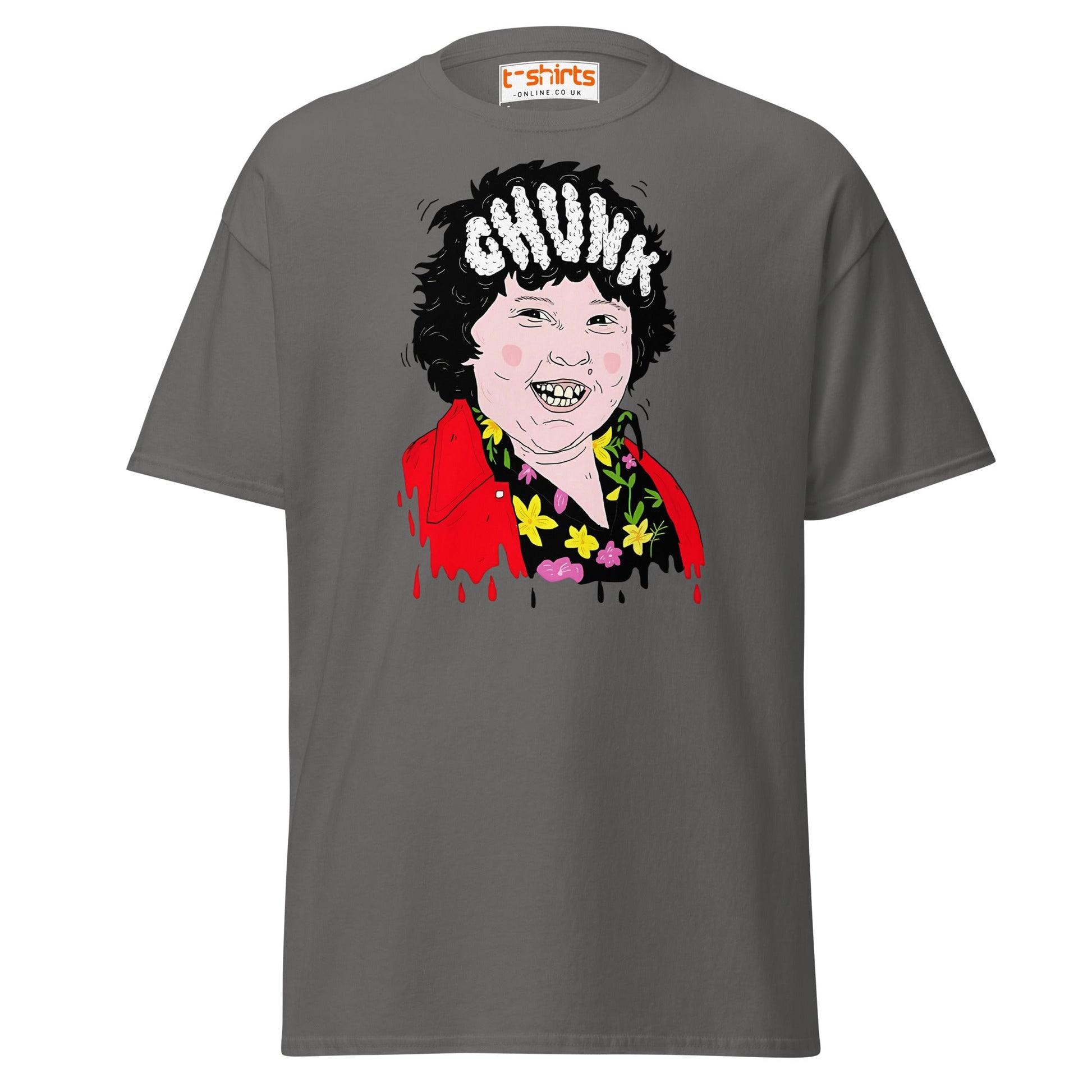 Chunk Cartoon T-Shirt | Funny Retro Movie Parody Tee - Charcoal - T-Shirts Online