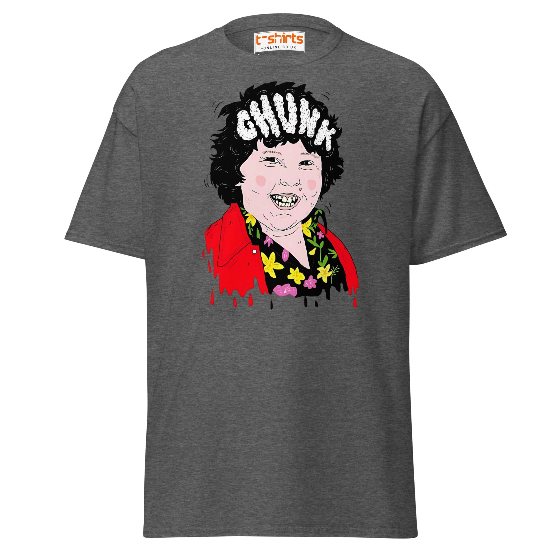 Chunk Cartoon T-Shirt | Funny Retro Movie Parody Tee - Dark Heather - T-Shirts Online