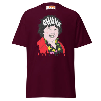 Chunk Cartoon T-Shirt | Funny Retro Movie Parody Tee - Maroon - T-Shirts Online
