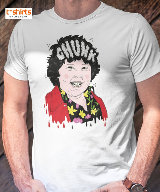 Chunk Cartoon T-Shirt | Funny Retro Movie Parody Tee - Maroon - T-Shirts Online