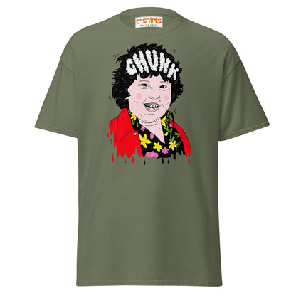 Chunk Cartoon T-Shirt | Funny Retro Movie Parody Tee - Military Green - T-Shirts Online
