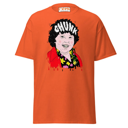 Chunk Cartoon T-Shirt | Funny Retro Movie Parody Tee - Orange - T-Shirts Online