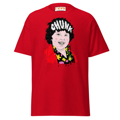 Chunk Cartoon T-Shirt | Funny Retro Movie Parody Tee - Red - T-Shirts Online