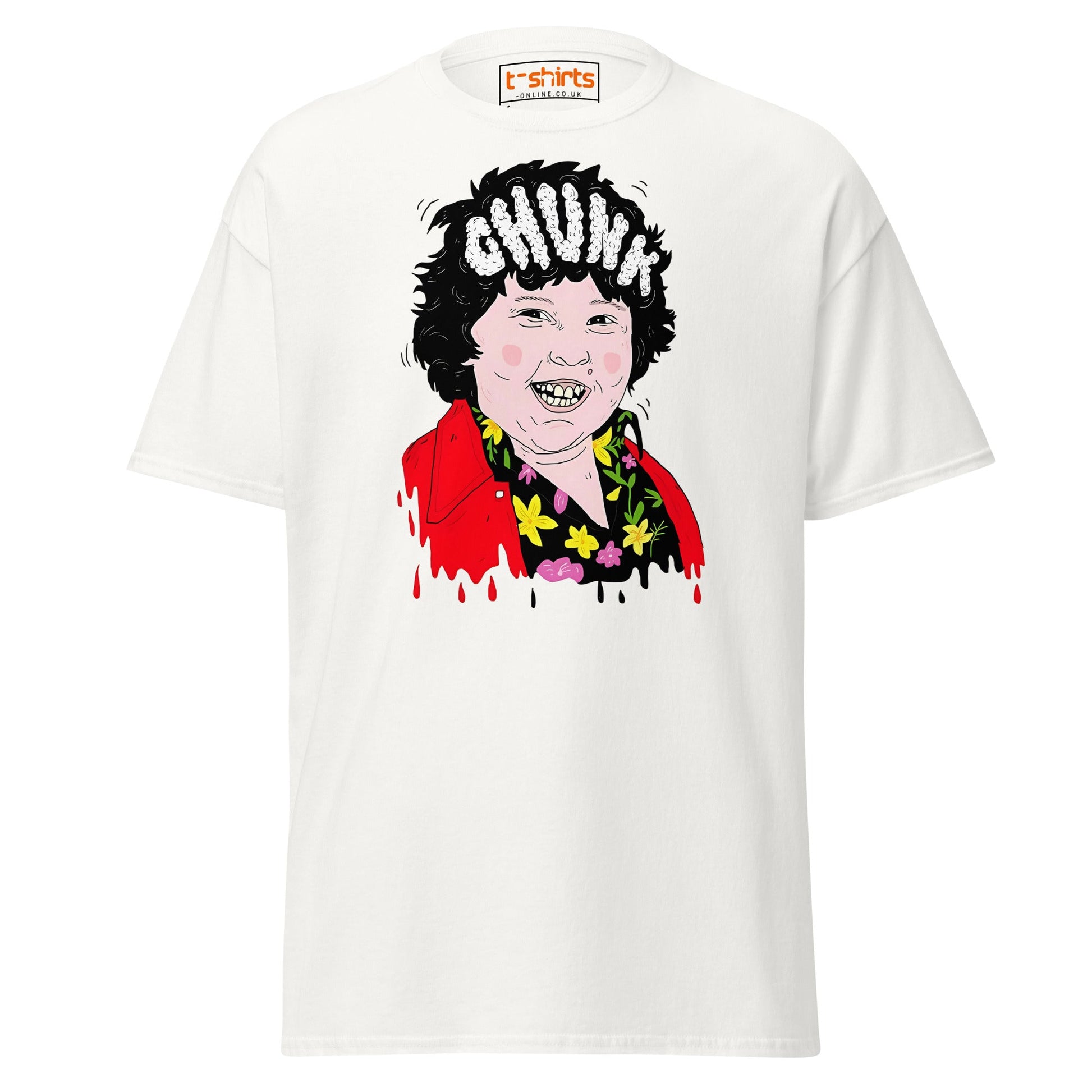 Chunk Cartoon T-Shirt | Funny Retro Movie Parody Tee - White - T-Shirts Online