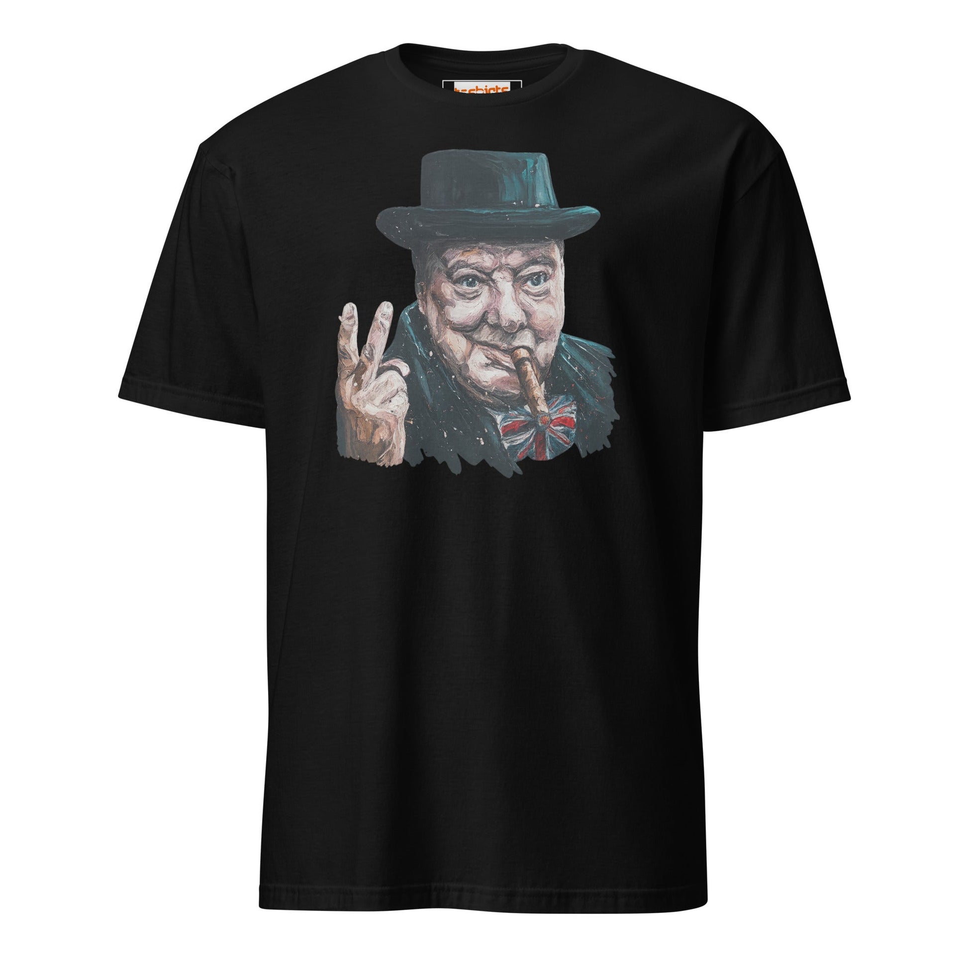 Churchill T-Shirt | Winston Churchill Iconic Quote Tee - Black - T-Shirts Online