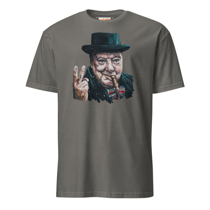Churchill T-Shirt | Winston Churchill Iconic Quote Tee - Charcoal - T-Shirts Online