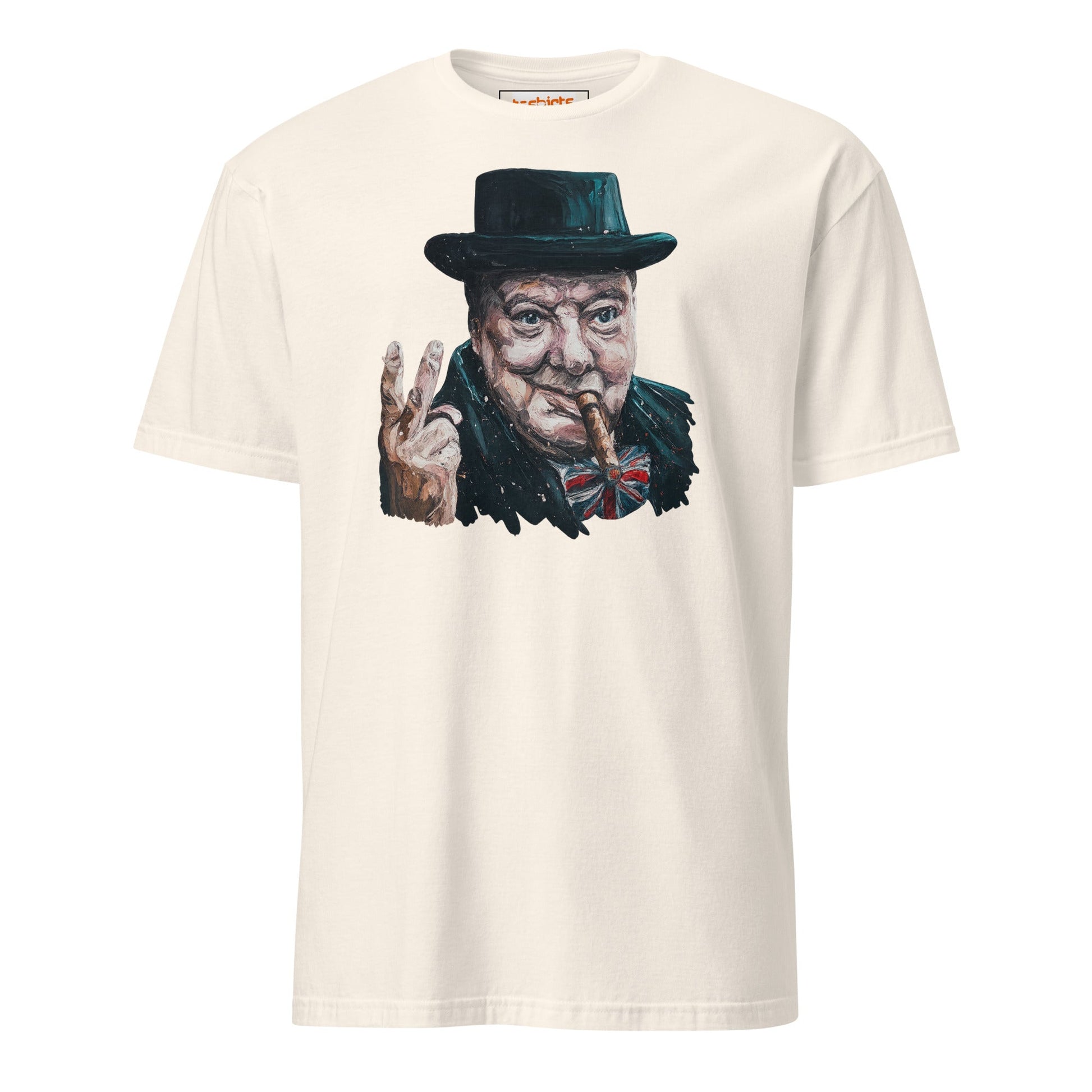 Churchill T-Shirt | Winston Churchill Iconic Quote Tee - Natural - T-Shirts Online