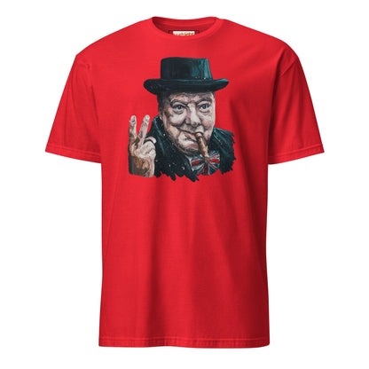 Churchill T-Shirt | Winston Churchill Iconic Quote Tee - Red - T-Shirts Online