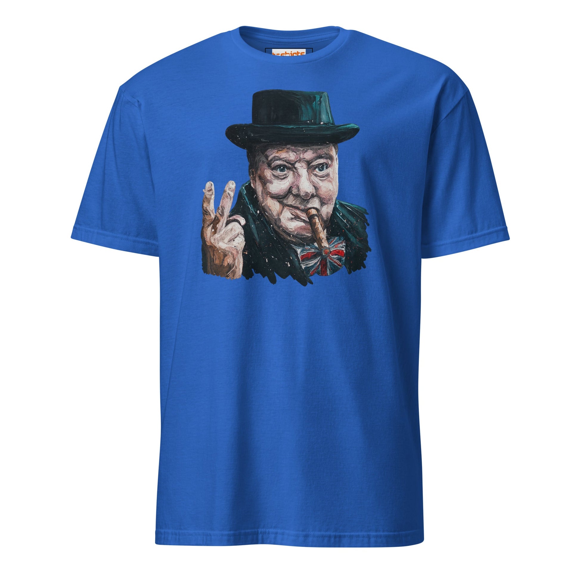 Churchill T-Shirt | Winston Churchill Iconic Quote Tee - Royal - T-Shirts Online